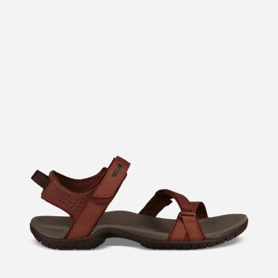 Teva Verra - Women's Teva Hiking Sandals - Grey / Maroon | India (AQIJ17536)